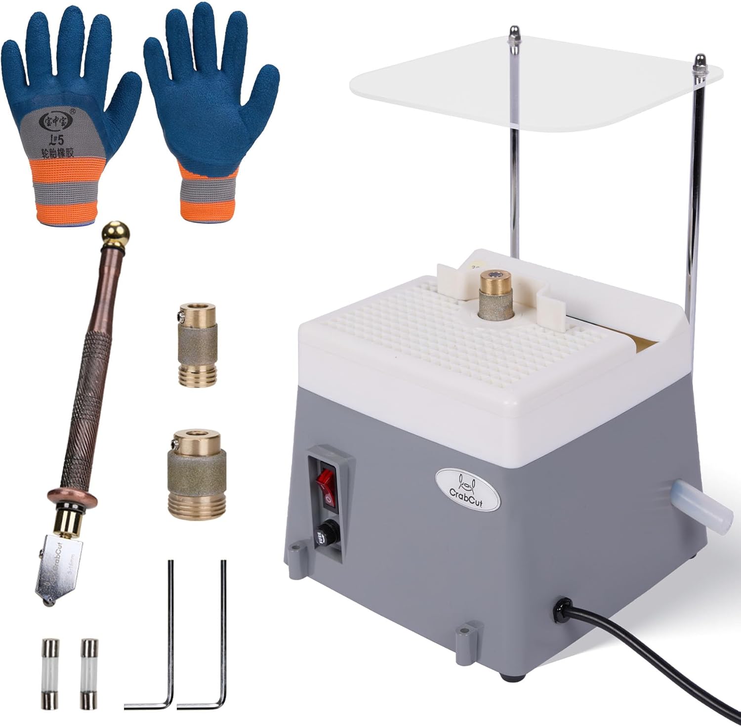 3-in-1 Stained Glass Grinder,Portable Precision Edge Angles (30°/45°/60°/90°) Shaping Drilling Grinder for Glass & Metal Arts,Tile,Marble,Ceramics,Jewelry Making,Mosaics Decoration