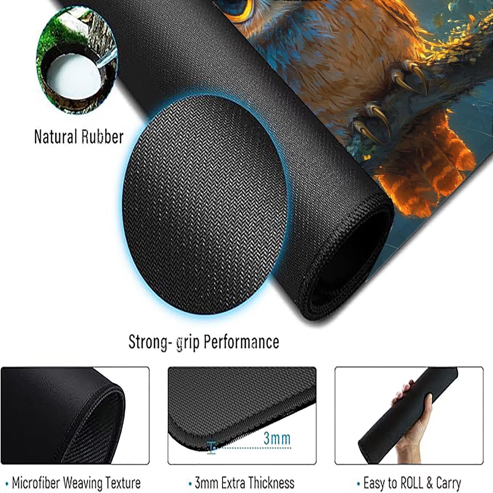 Podkładka pod mysz XXL 1600 x 800 mm kolor pomarańczowy podkładka pod mysz zwierzę podkładka pod mysz podkładka do gier antypoślizgowa gumowa podstawa zszyte krawędzie akcesoria biurowe praca do biura