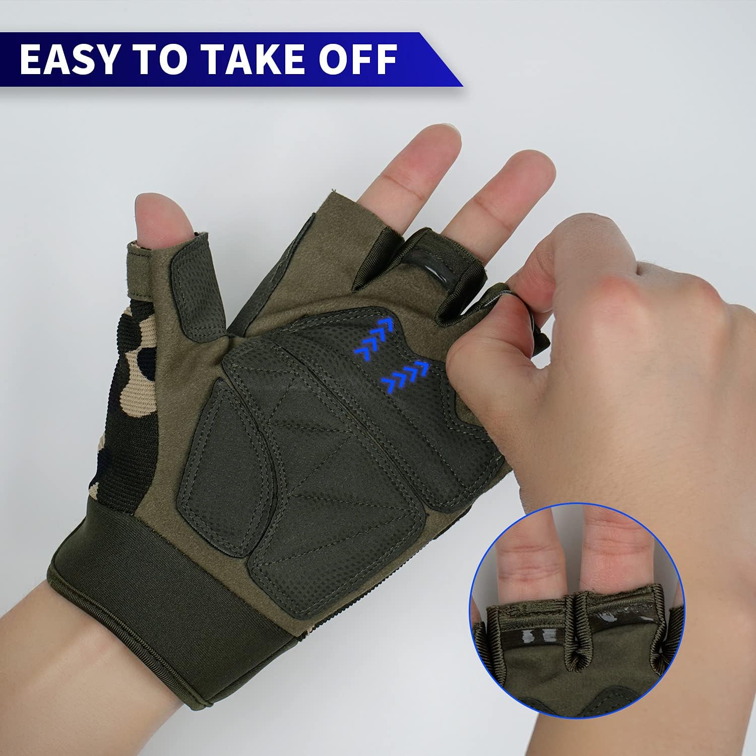 FIORETTO Fingerless Gloves for Airsoft Shooting Half Finger Hunting Hiking Cycling Driving Motorcycle Climbing Work Gloves M210603 - Image 6