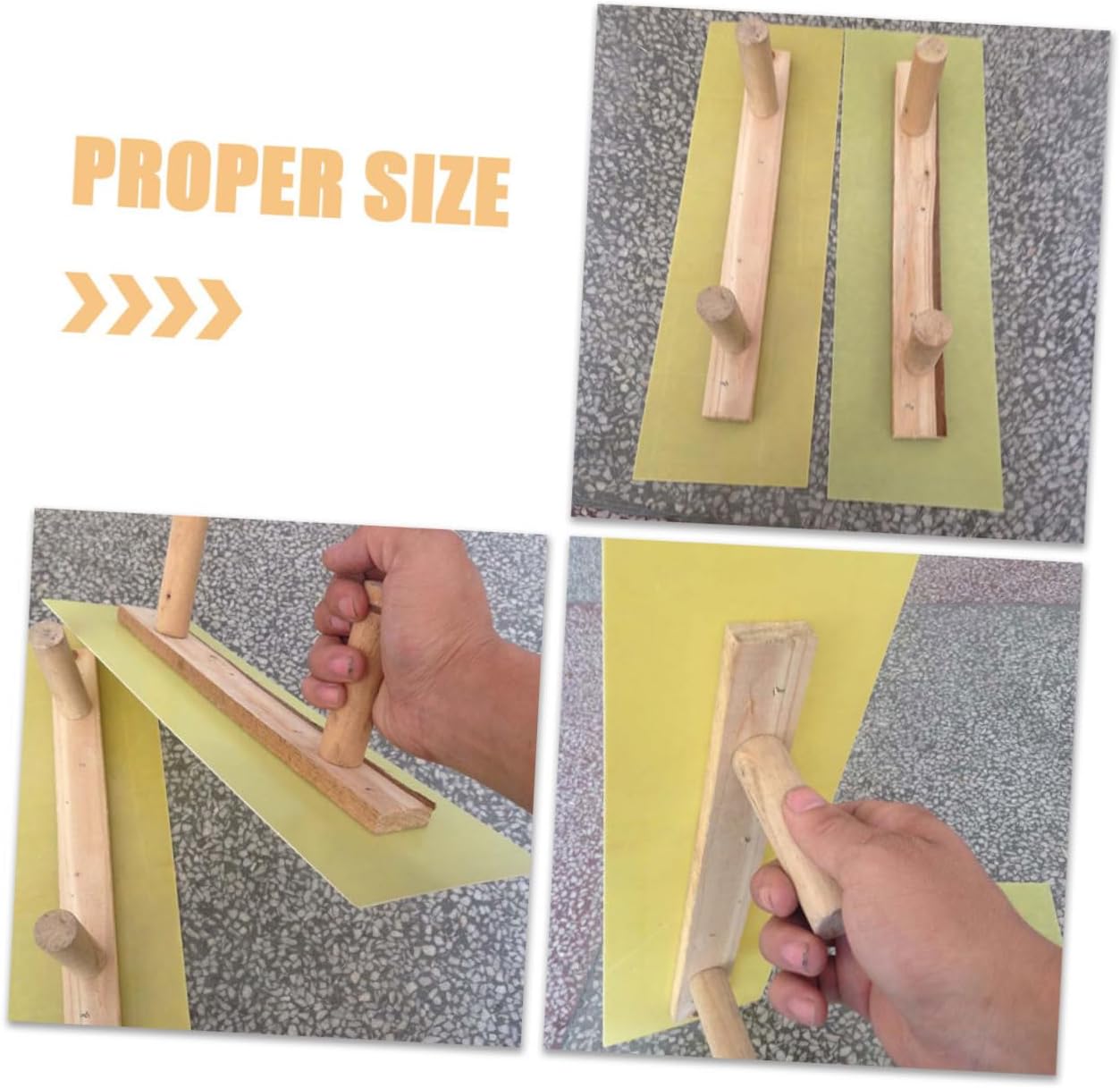 Gadpiparty 4pcs Finishing Trowel Tool for Wall Smoothing Dual Handle Plastering Spatula Blade for Drywall and Plasterboard Applications