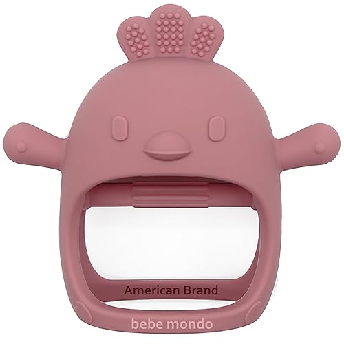 Juguetes para la dentición para bebés de 0 a 6 meses, sin BPA, mordedor, nunca se caen, juguetes para masticar para aliviar la dentición, chupete de