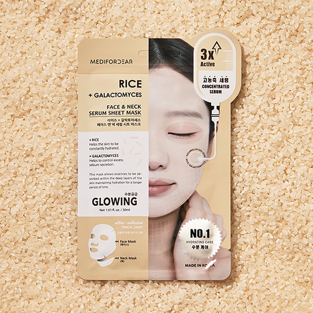 Amazon.com : MEDIFORDEAR Rice + Galactomyces Face & Neck Serum