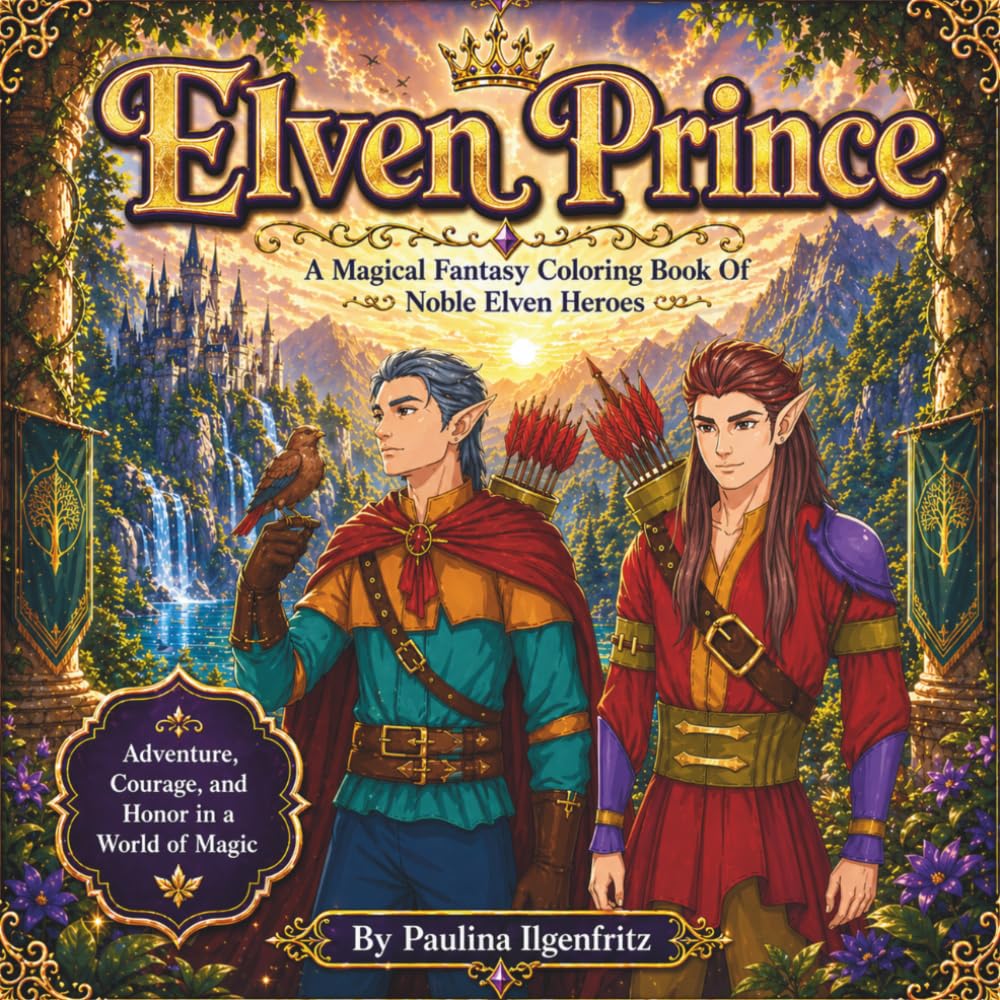 Elven Prince: A Magical Fantasy Coloring Book Of Elven Heroes