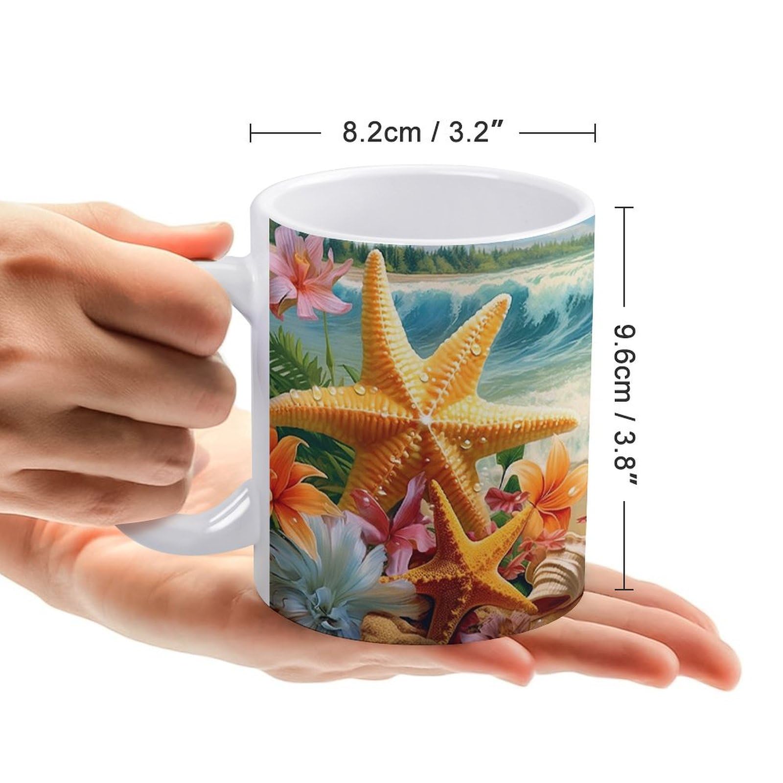 Amazon.com: Compladeta 3D Seashells Hawaiian Beach Mug, 3D Summer Hawaii  Beach Mug, 3D Mug Design, Floral 3D Mug Ceramic Coffee Cup Birthday Gifts  For Men Women 11Oz White : Home & Kitchen
