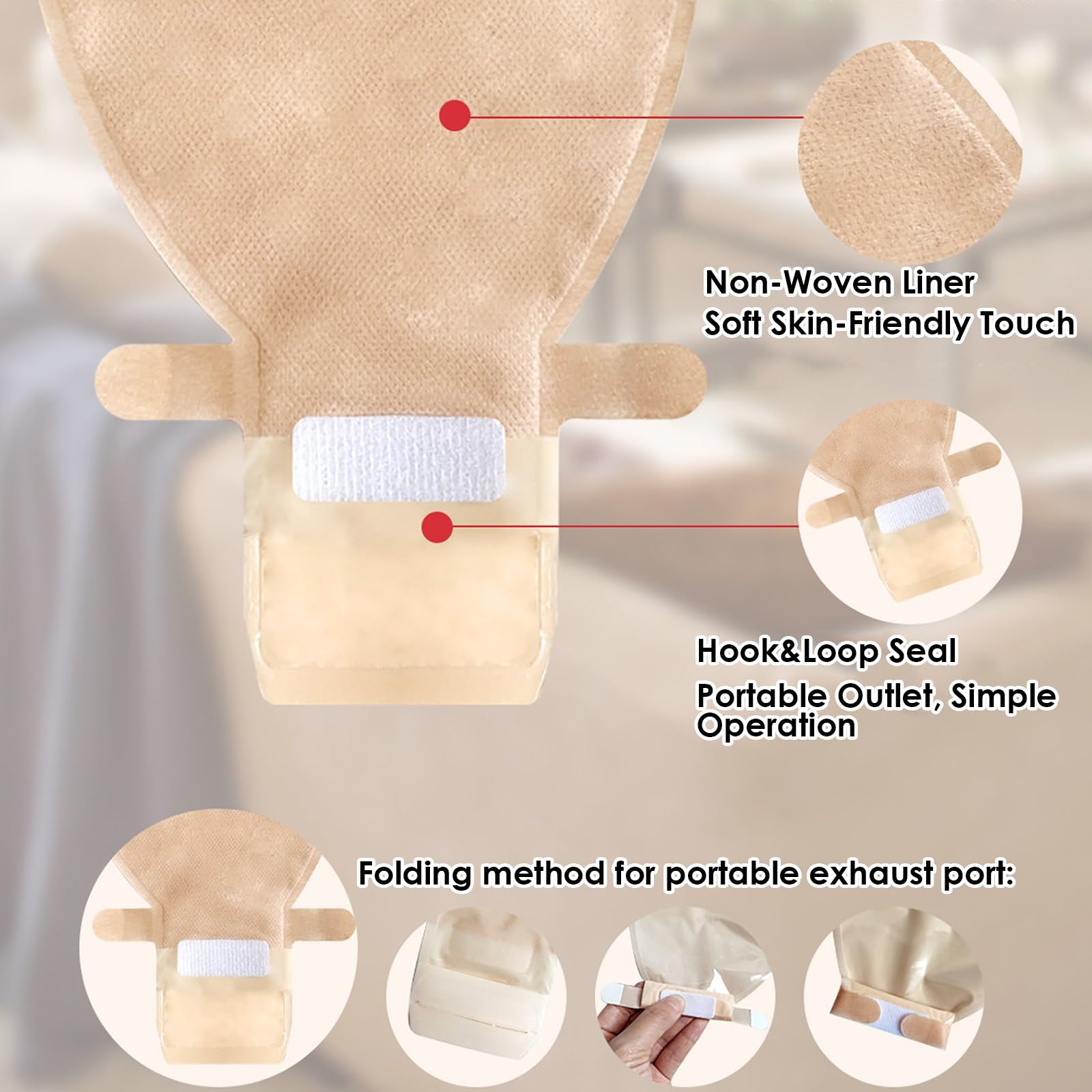 15 Suministros para Ostomía, Bolsas de Colostomía de Dos Piezas, Bolsa de Ostomía Drenable para Ileostomía y Cuidado del Estoma, Recortables a Medida de 15-60 mm (10 Bolsas + 5 Barreras)