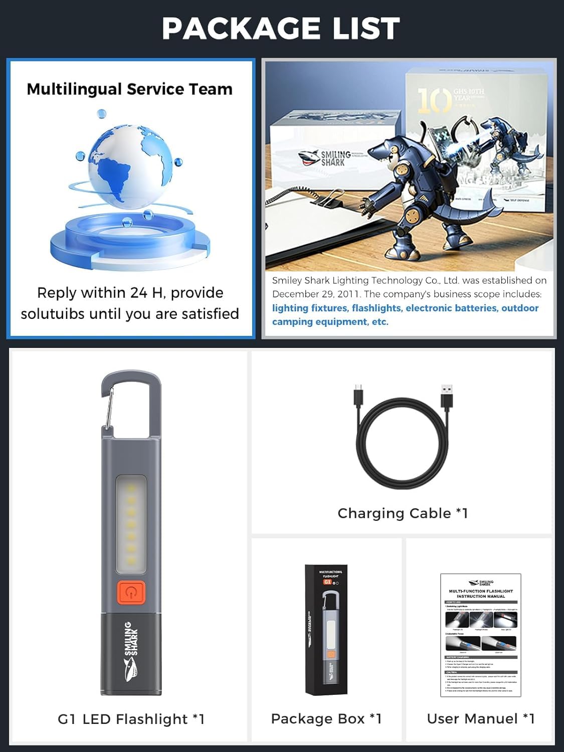 ZEKART Rechargeable Torch Light - 2-in-1 Flashlight -8 ZEKART Rechargeable Torch Light - 2-in-1 Flashlight -8