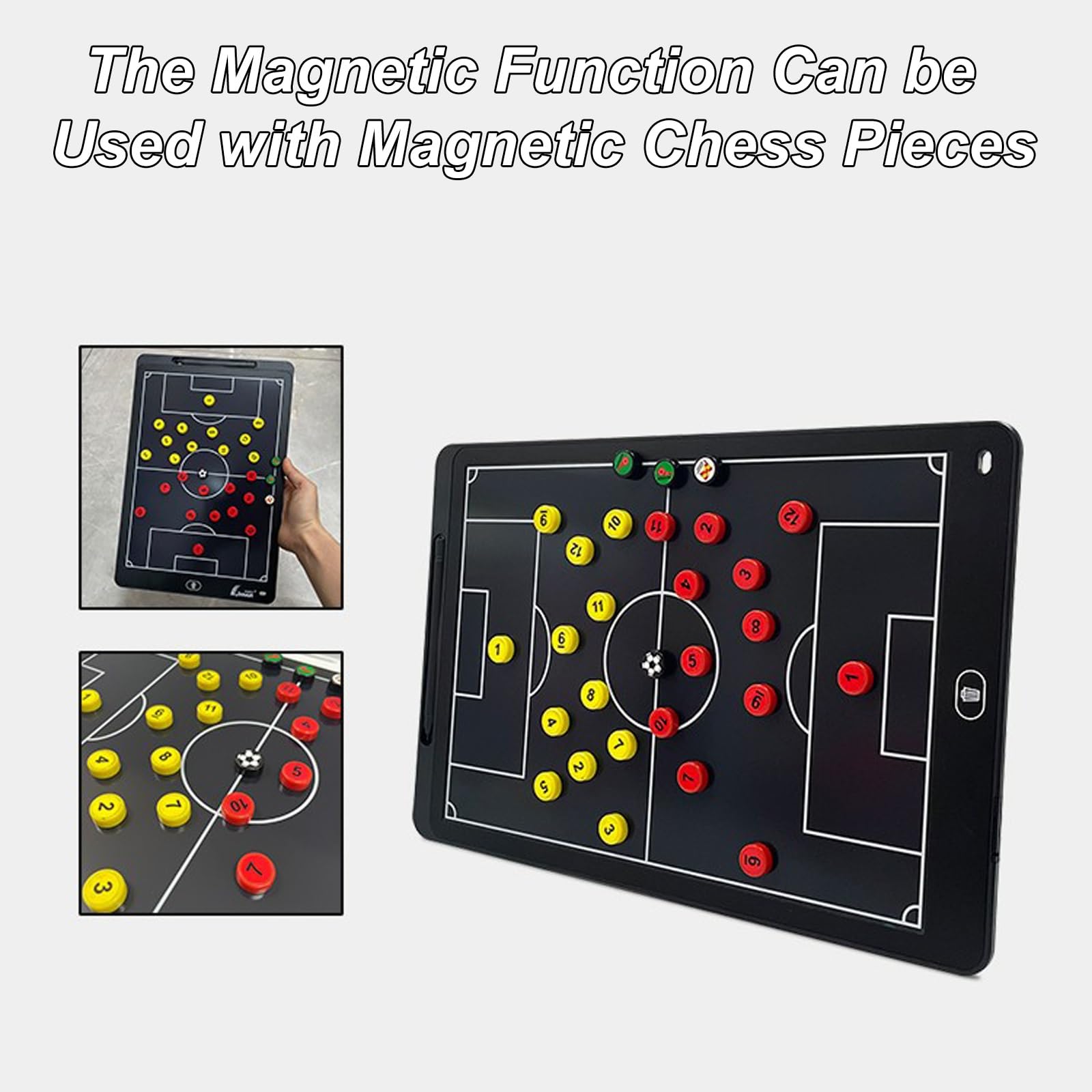 Taktikboard Basketball, Basketball Coaches Board-Klemmbretter, Doppelseitig, mit Stift und Tasche, Leicht zu Transportieren, für Wettkampf und Training