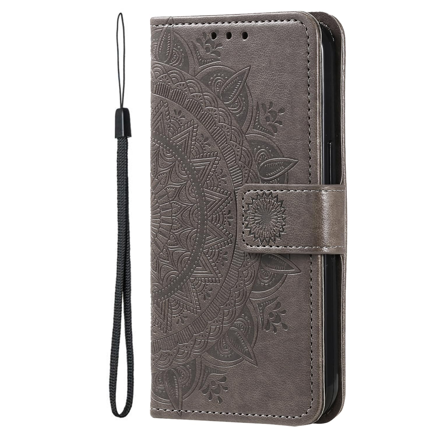 CASEONJAN Leder-Handyhülle Mit Kartenfach Für IPhone 14/13 – Flip Case Mit Magnet Und Standfunktion