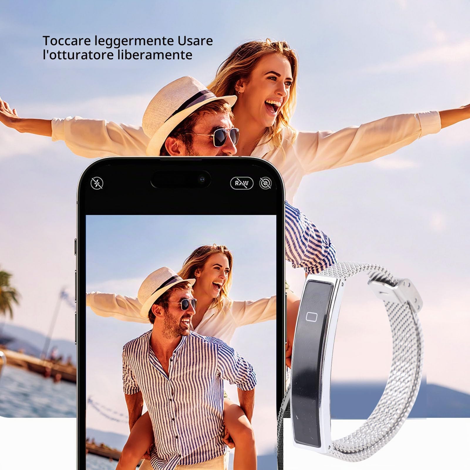 XUMIUZIY Bracciale Intelligente per Uomo Donna, Tracker di attività e Fitness, Supporta Promemoria Chiamate in Arrivo Contapassi, Cinturino Intelligente in Acciaio Resistente All'acqua (SILVER)