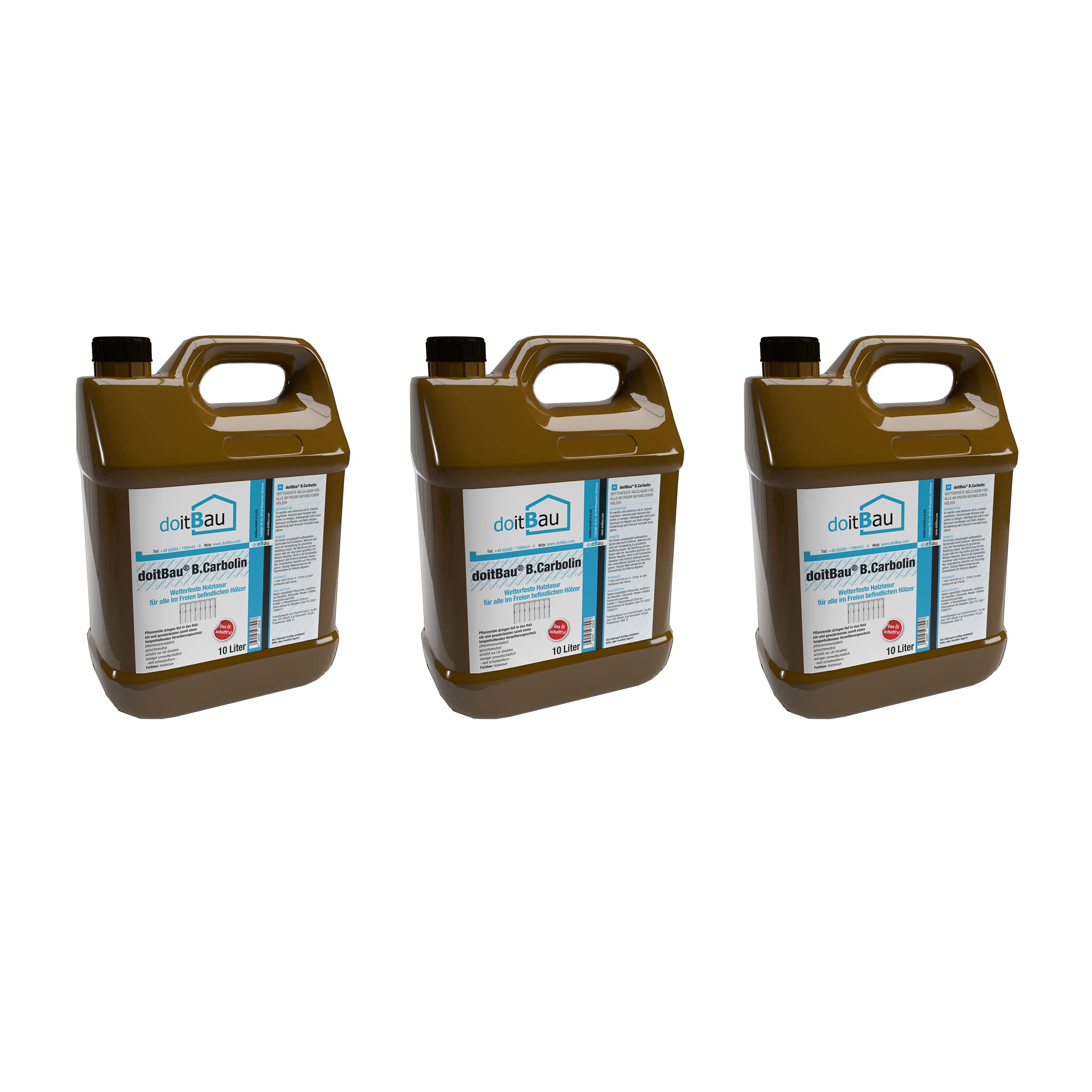 Burtex Holzlasur 10 Liter – Holzbraun – B-Carbolin Holzlasur