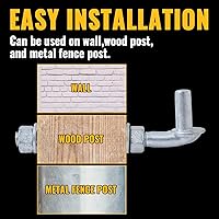 Vista 4 de VIVIDA Bisagra de Puerta con Perno en J de 6", Bisagra de Poste con Perno en J con Pasador Macho de 5/8", para Puerta de Cerca de Malla de Cadena