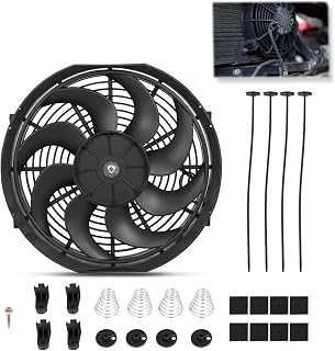 BETTERCLOUD 14" Slim Radiator Cooling Fan 12V 90W Push/Pull Universal Fit for Cars Trucks SUVs w/ Mount Kit