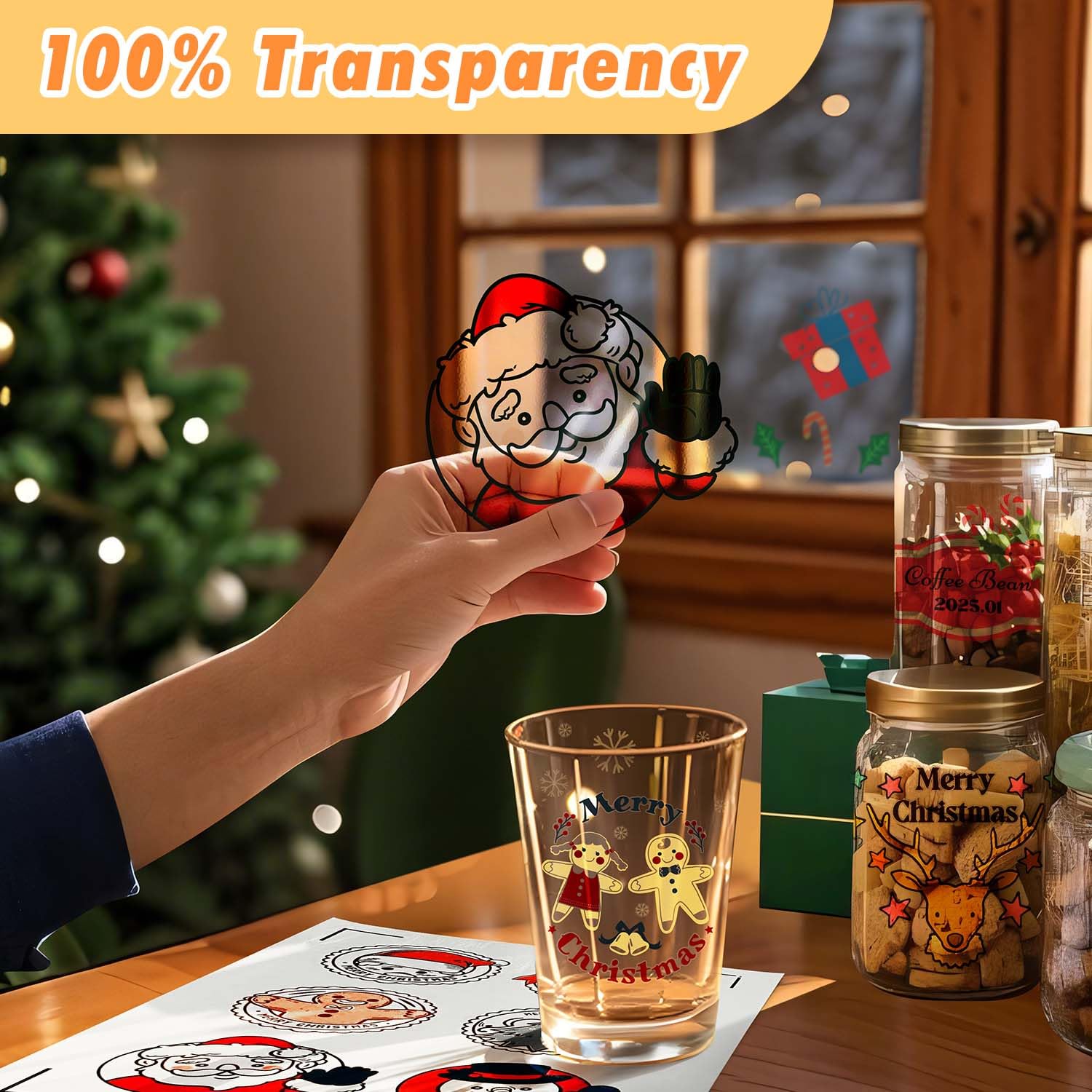 Condition photo showing New/Like New for transourdream sublimation sticker paper 8.5x11, glossy clear 10 sheets | 100% transparent, glossy clear waterproof sticker paper, vibrant& long lasting colors, strong adhesion, for sublimation ink