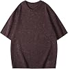 Mens Oversized Cotton T-Shirts Loose Fit Vintage Washed Streetwear Unisex Short Sleeve Hip Hop Basic Tee Tops