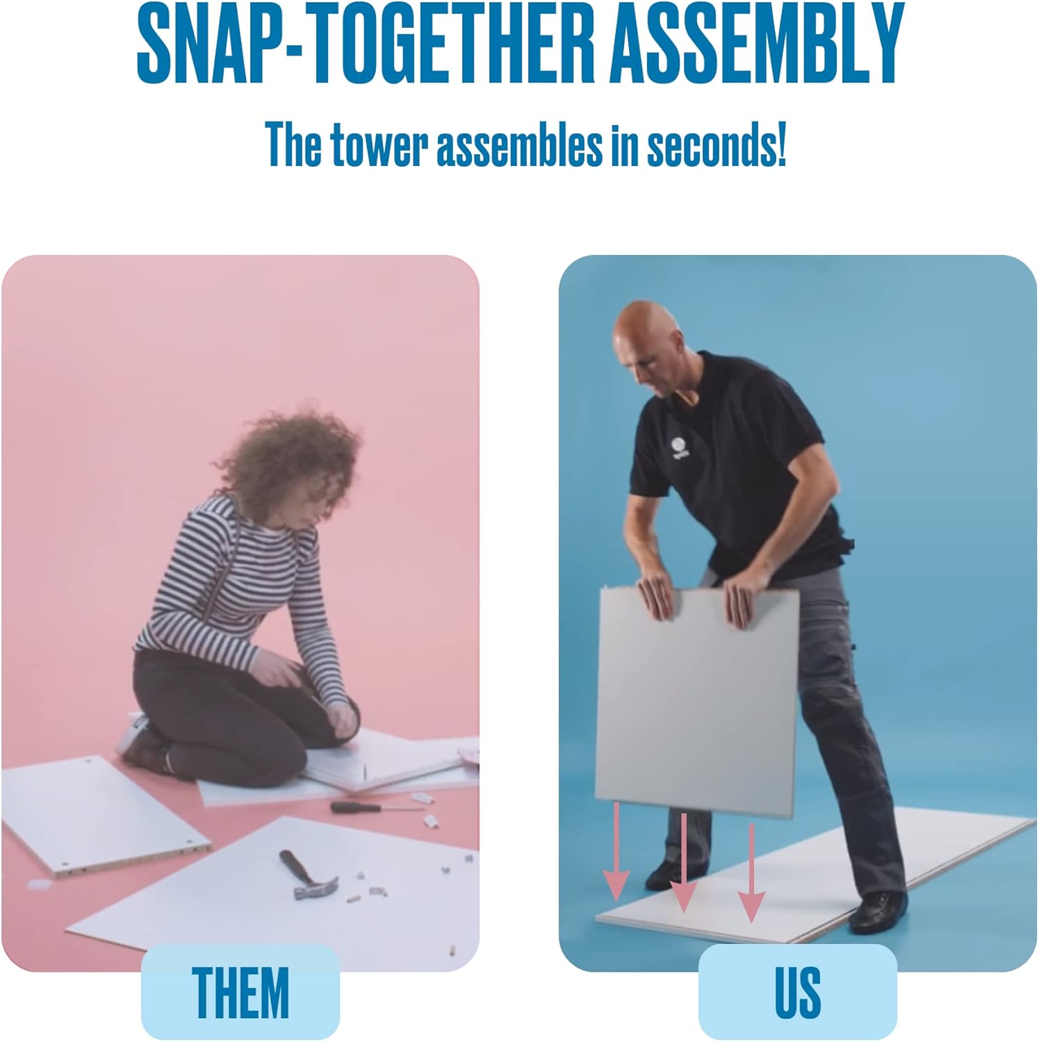 Buy Closet Shelves Tower With Drawers & Hanging Closet Kit Built In