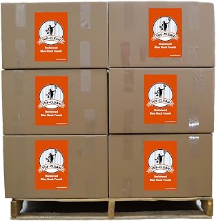 A99404 Reclaimed Huck/Surgical Towels, 100% Cotton, Blue or Green, 630 lb Pallet (42 x 15 lb Box)