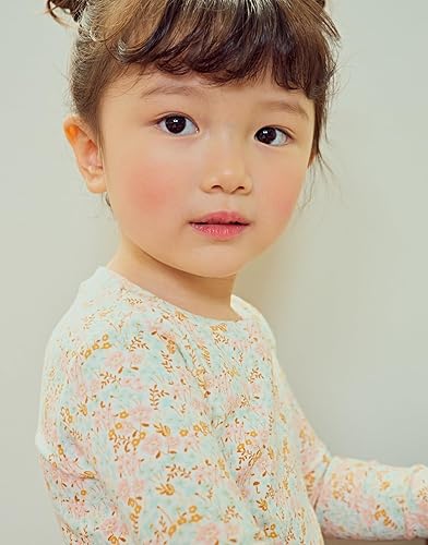 Miniatura 2 de moimoln Pijama de algodón suave para bebés y niñas pequeñas con estampado de flores modales, manga larga, ajuste ceñido