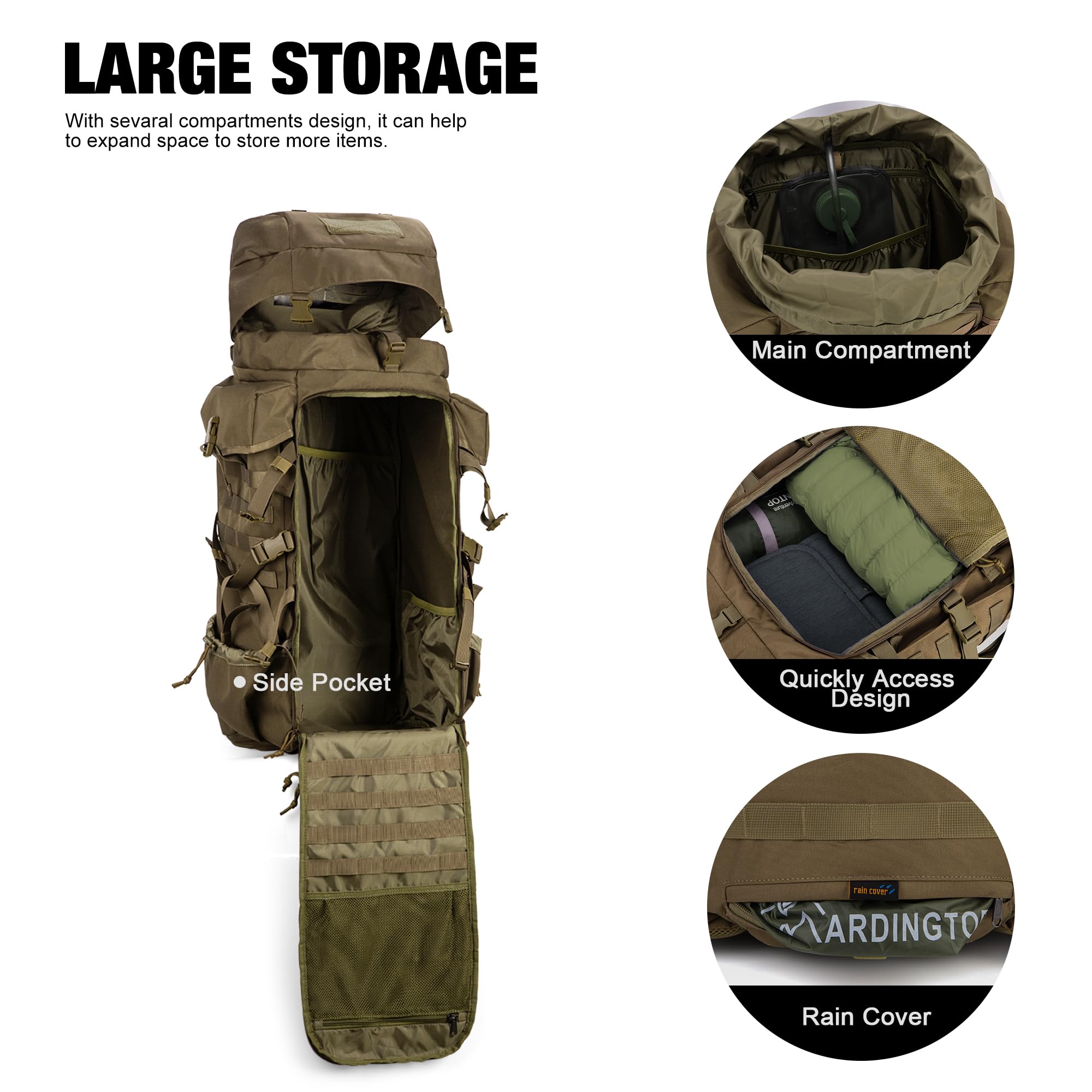 Mardingtop 35l Mardingtop 70L Hiking Backpack+ Molle Tactical 70l