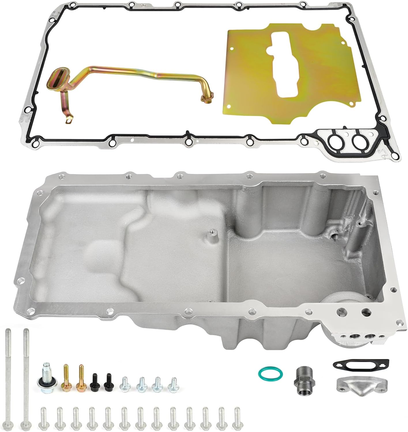 LS Oil Pan Kit Compatible with 1964-1992 Chevy Camaro Nova Ventura Omega F-body G-body Aluminum Swap Engine Oil Pan Kit 302-2 LS1 LS2 LS3 LS6 5.3L 5.7L 6.5L # 302-2 81073