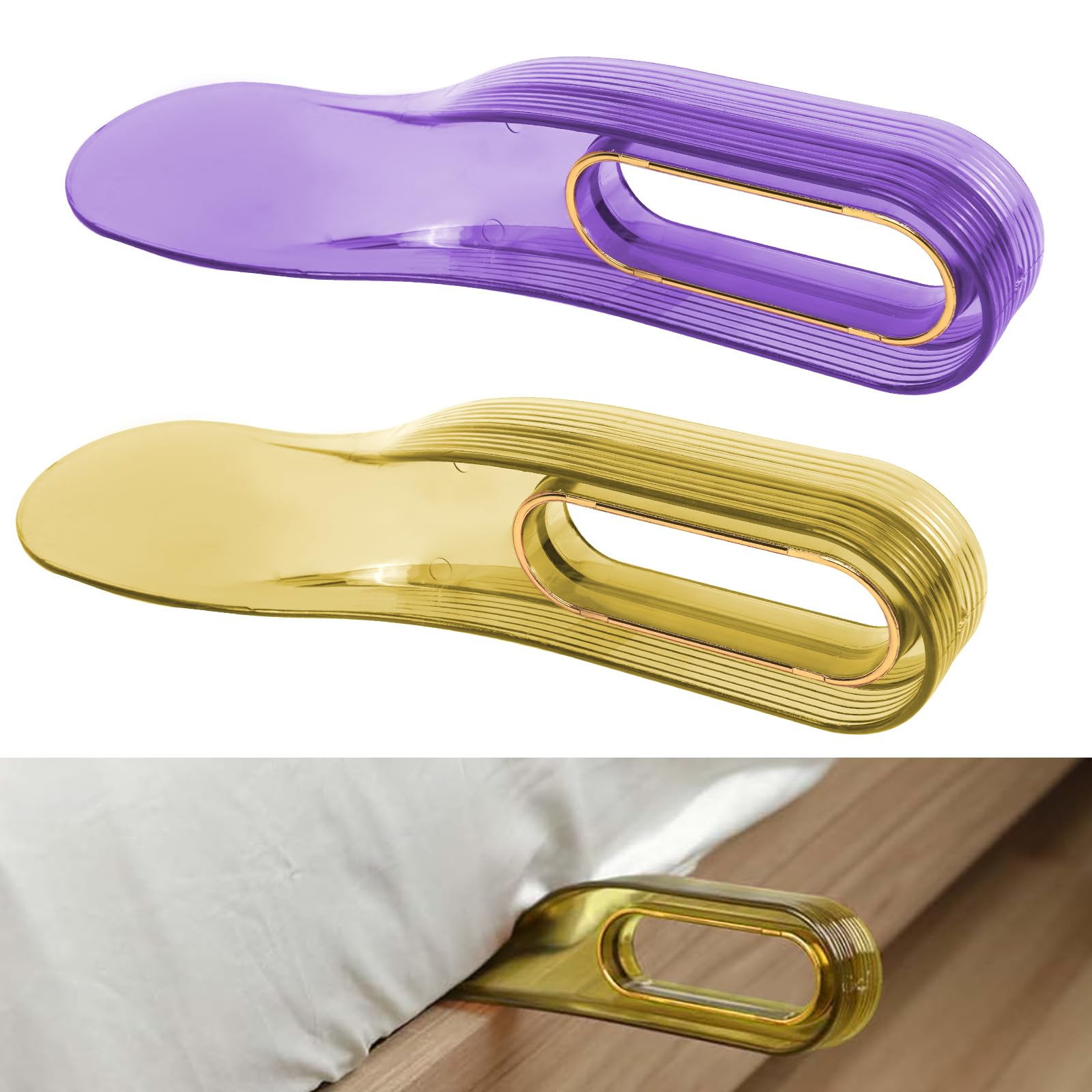 Adorila 2 Pack Mattress Lifter Tool for Changing Sheets, Bed Sheet Tucker Tool for Making Bed, Mattress Tucker Tool Paddle (Yellow & Purple)-image-37