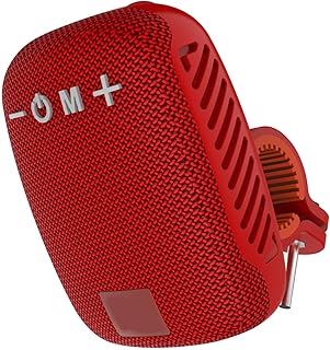Denash Altavoz para Bicicleta, Presidente Inalámbrico para Bicicleta, Portátil, Confiable para Ciclismo (Rojo)
