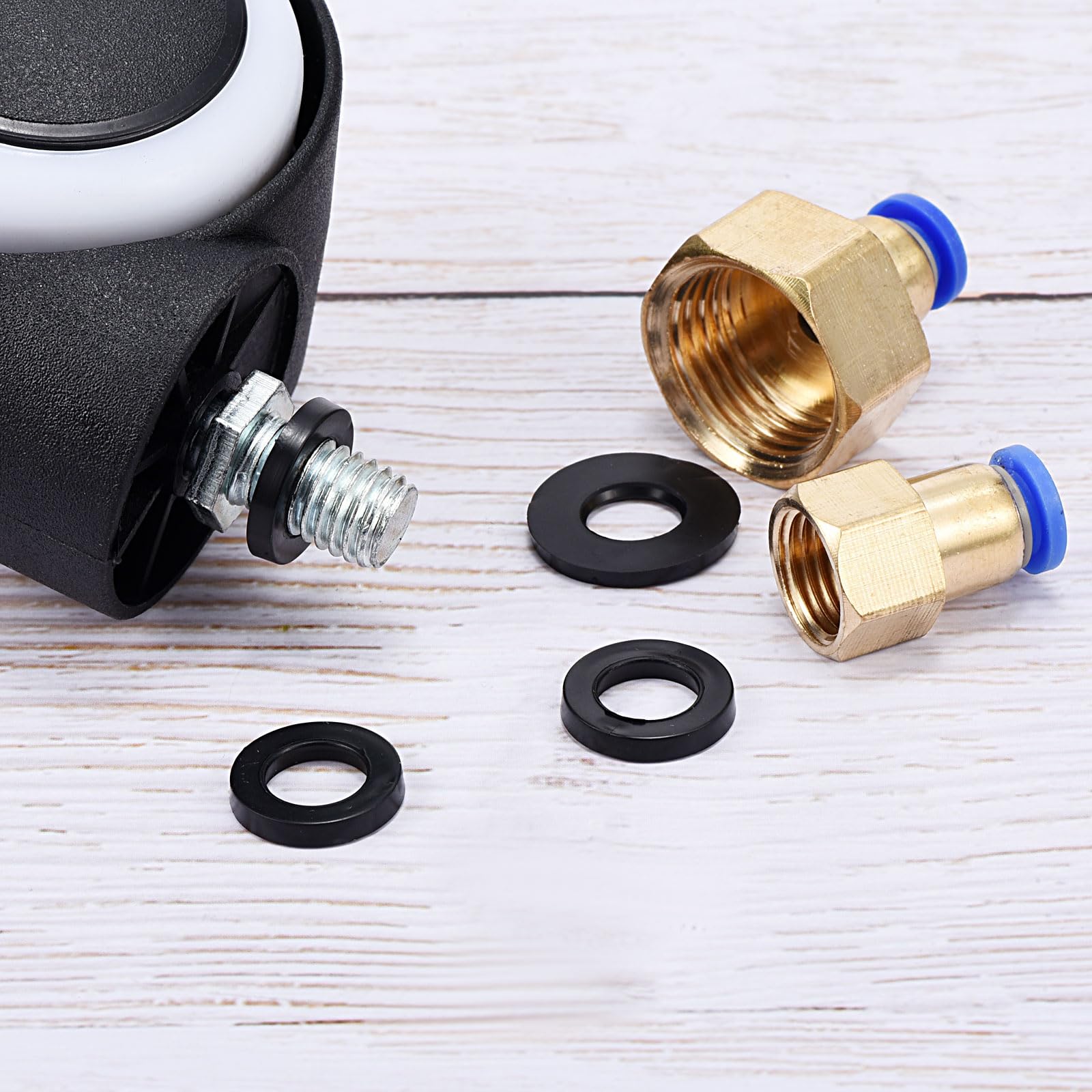 PATIKIL M2 Nylon Rondella Piatta, 80pz 2mm ID 5mm OD 1mm Spessore Guarnizione Distanziatore Guarnizione cerchio per Rubinetto Tubo Acqua Tubo Dispositivo Fissaggio Bullone, Nero