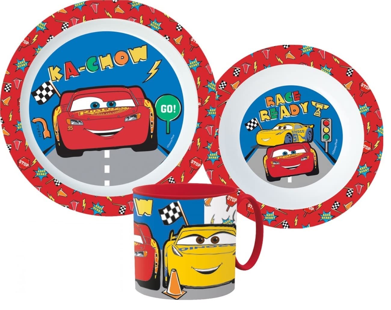 Coffret vaisselle Cars micro-ondes pour les repas des enfants