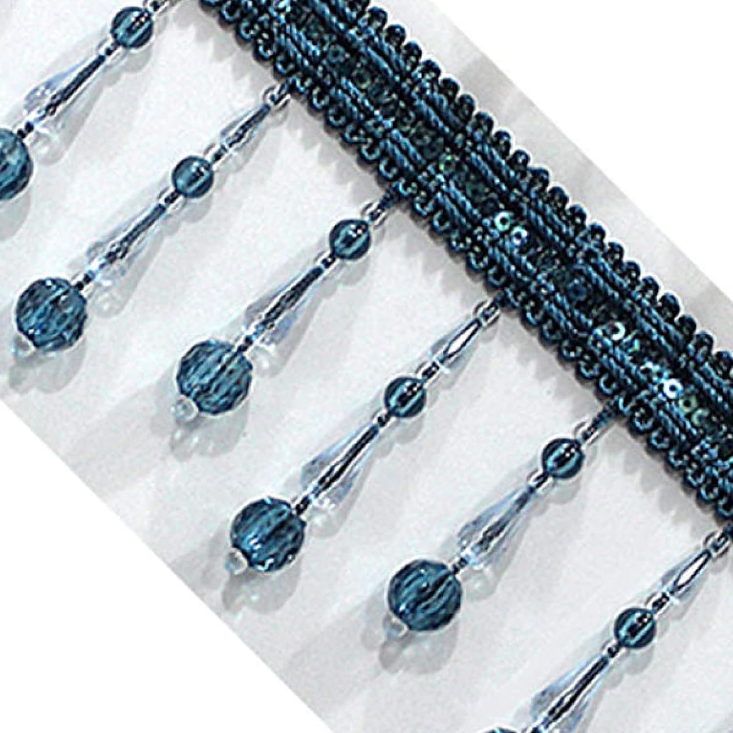 Curtain Tassels，Tassels for Sewing， 3 Yard Beaded Fringe Trim Crystal Beads Lace Sewing Tassel Curtain Accessories Pendant Edge Lampshade Upholstery Trim Decor(Beige)