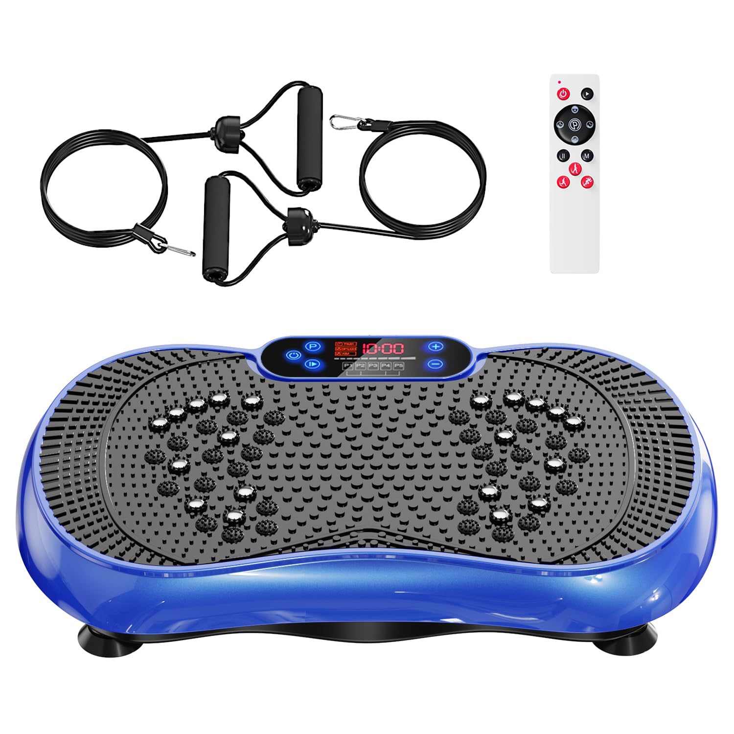 Vibration Plate Exercise Machine Lymphatic Drainage Machine for Weight Loss 100-Speed Platform with Remote Bands Quiet Full Body