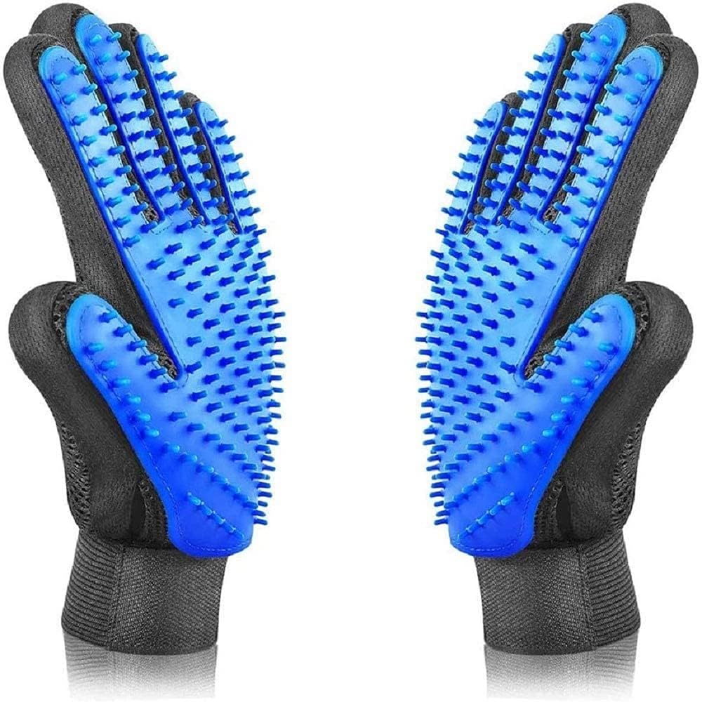 Pawsing Pet Grooming Glove, Blue