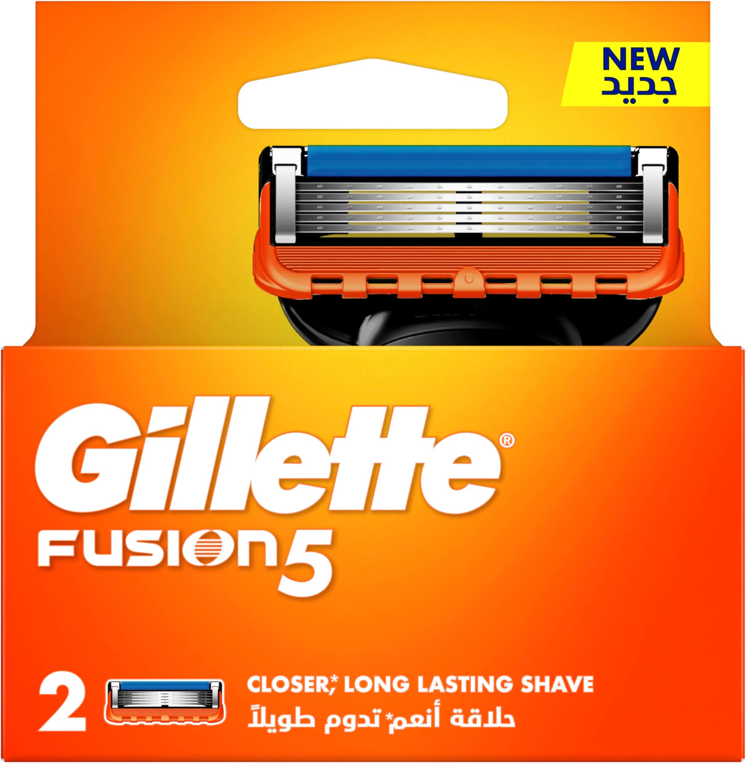 Fusion 5 Smooth Long Lasting Shave 2 Pcs