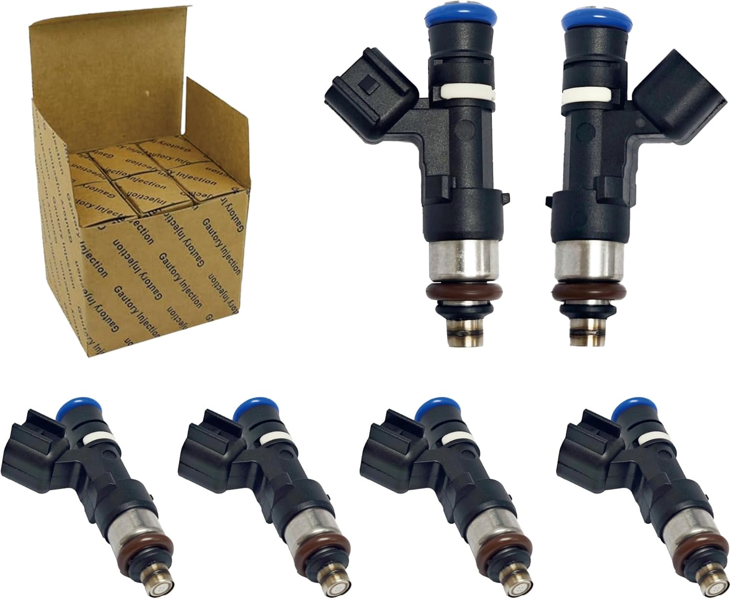 0280158066 Fuel Injectors Fits for Ford Explorer/Explorer Sport Trac 2005 Mercury Mountaineer 2005 V6 4.0L Replaced FJ765 62369 Set of 6