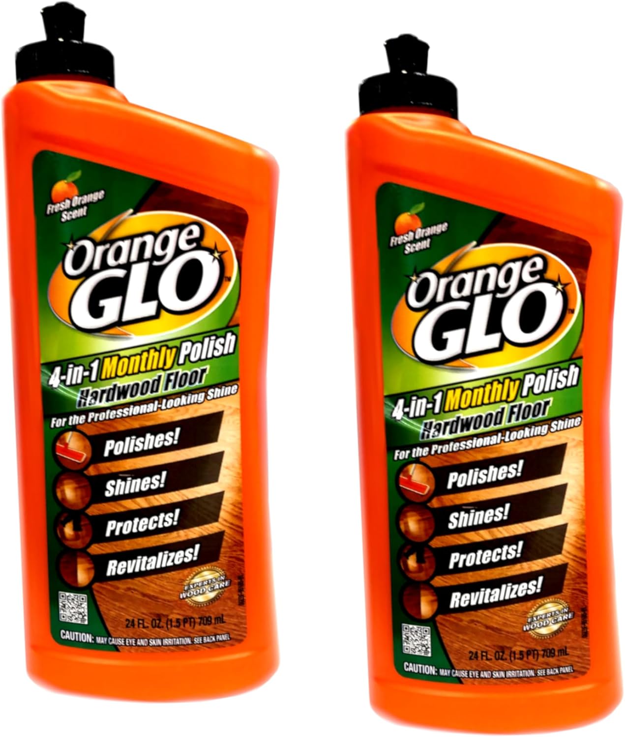 Orange Glo Hardwood Floor 4-in-1 Monthly Polish, 24 Oz (Pack of 2)