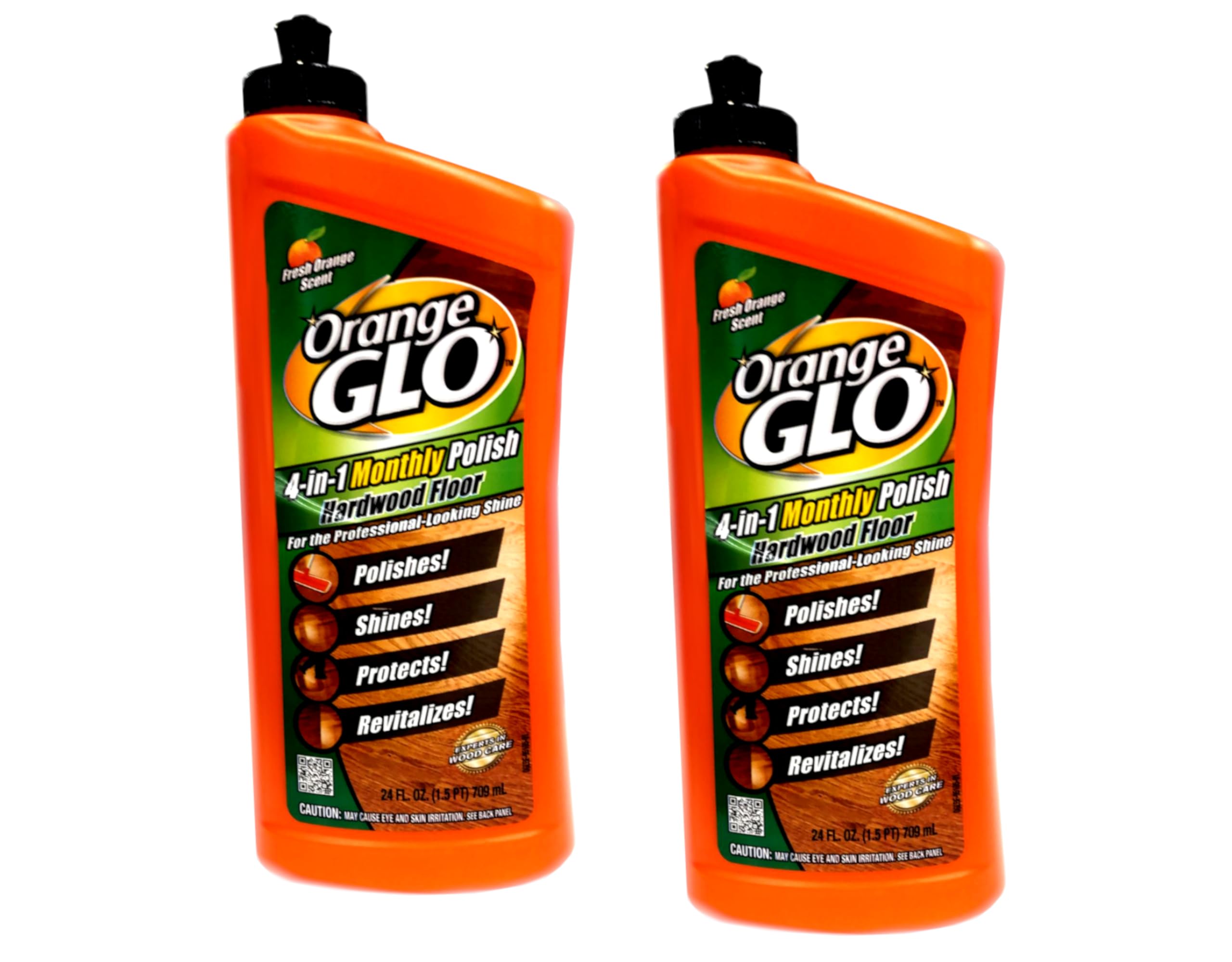 Orange Glo Hardwood Floor 4-in-1 Monthly Polish, 24 Oz (Pack of 2)