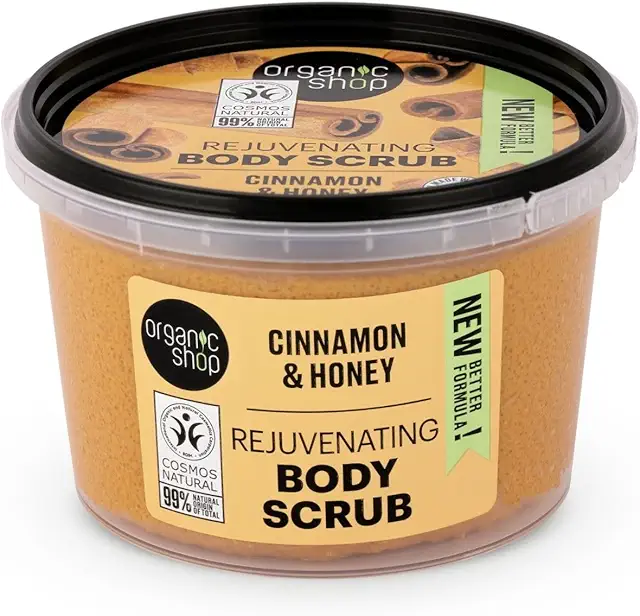 Organic Cinnamon Honey Body Scrub - Natural Skin Exfoliator 250ml