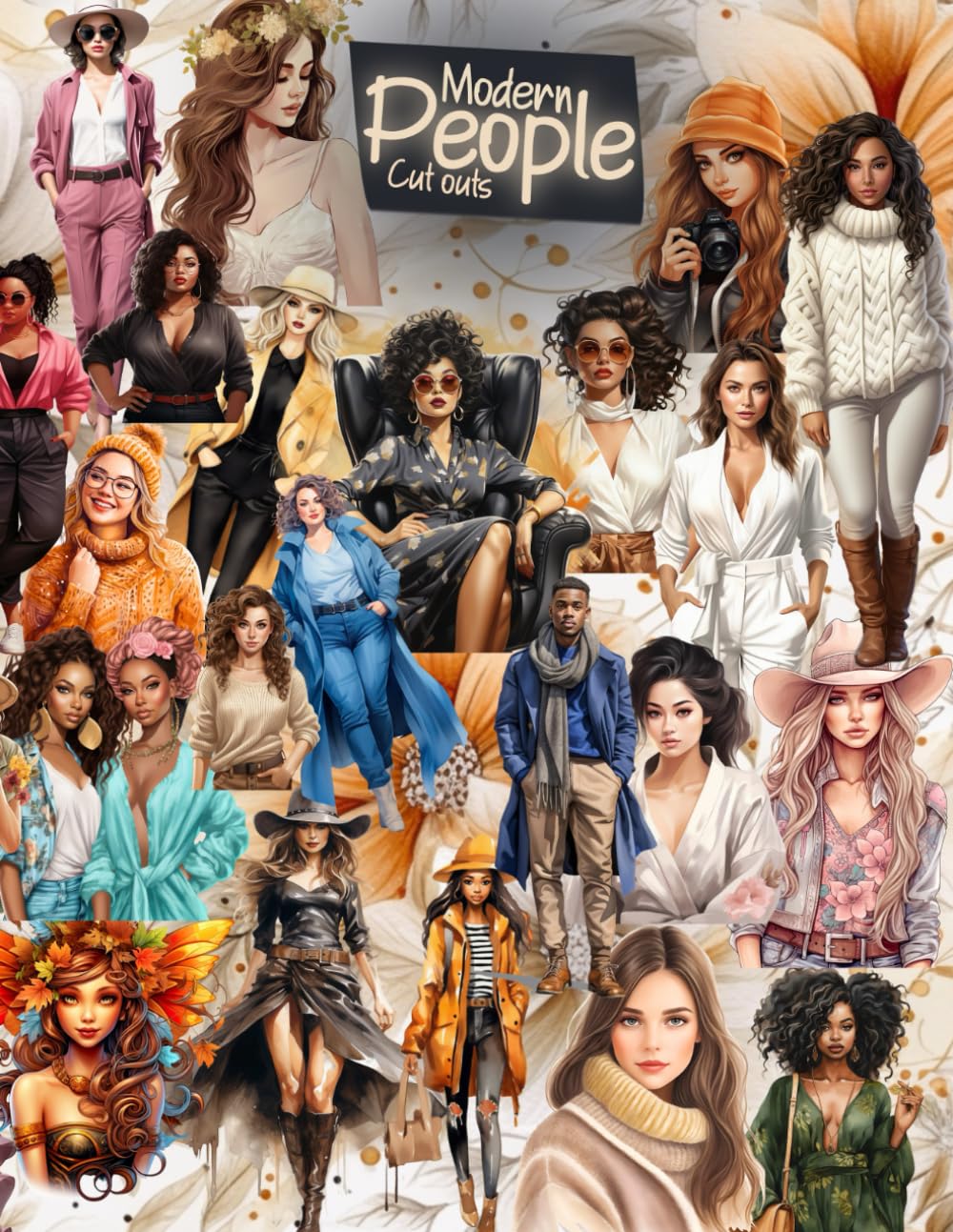 Modern Fashion People Cut-Outs: cut and collage ephemera: Elevate Your Creative Projects with Contemporary Style