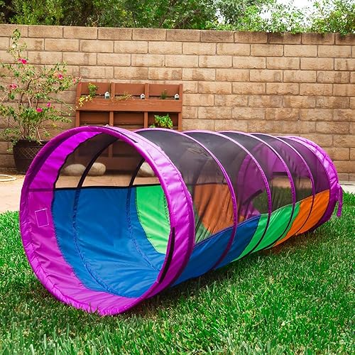 Miniatura 2 de Túnel para gatear de Peek a Boo I see you. Multicolor y con malla. Longitud: 72 pulgadas.