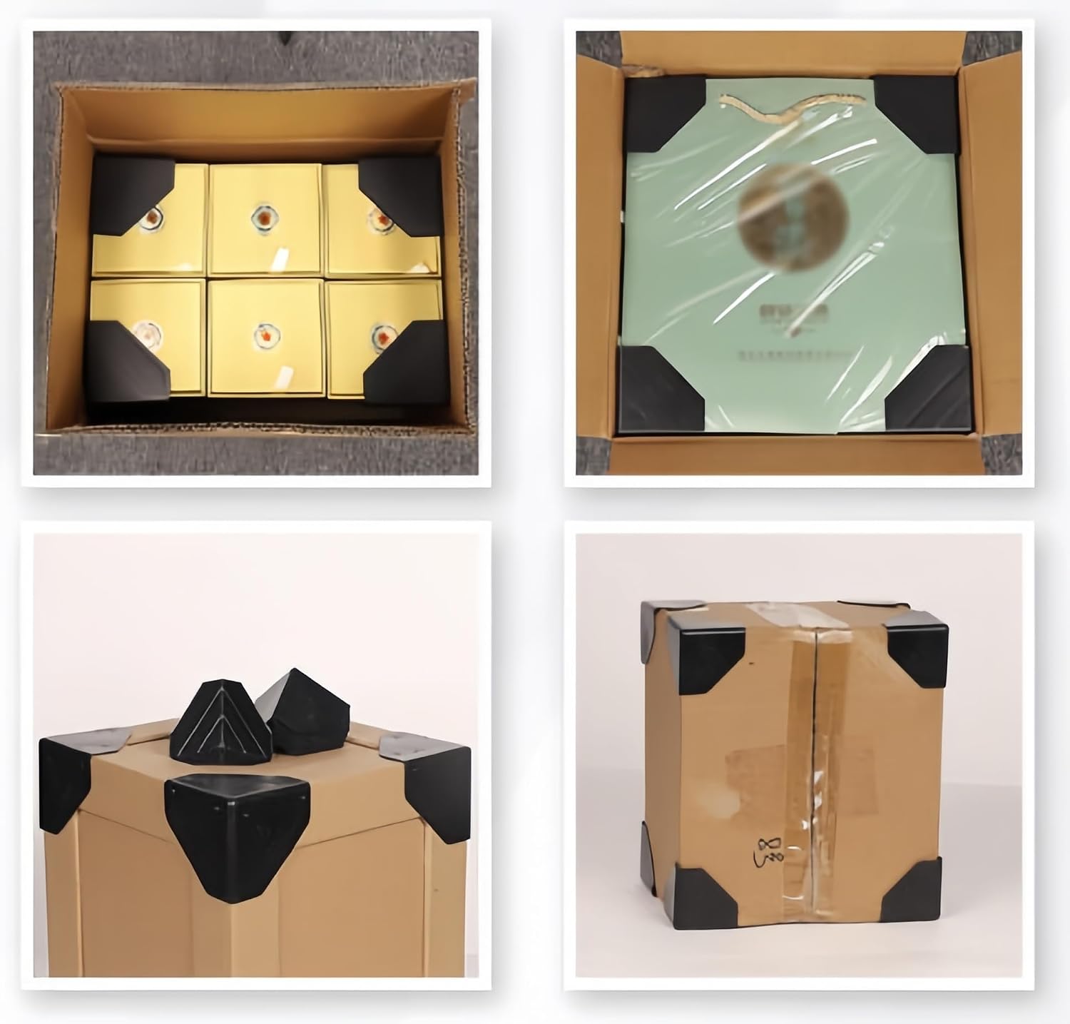 80 Pieces Plastic Packaging Edge Protectors,Box Corner Protectors for Shipping,Packing Supplies for Moving Express Box(2.75")