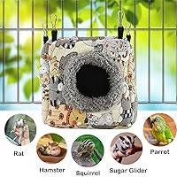 Vista 5 de Hamster Rat Hamster, cama colgante de algodón en forma de cueva adecuada para animales pequeños, hámsters, ratas, ratas, jerbos, azúcar, ardillas