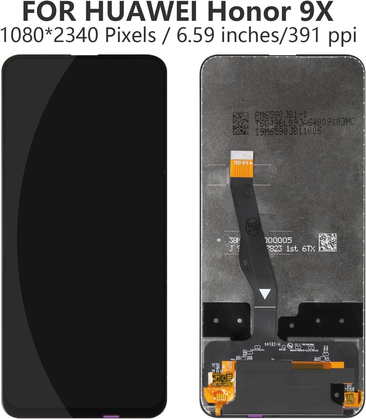 for Huawei Honor 9X Screen Replacement 6.59” Compatible for Huawei Honor 9X Premium LCD Touch Screen Honor 9X STK-LX1 Display Touch Digitizer Glass Full Assembly Kit with Repair Tools