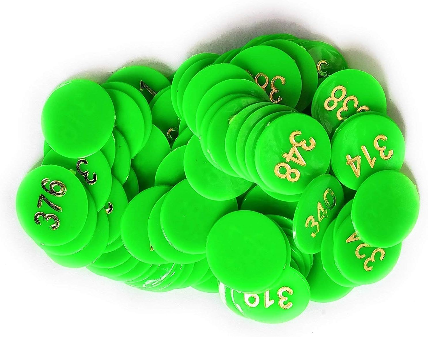 Reindeer Plastic Token No. 1 To 500 Number Coins, Multicolor