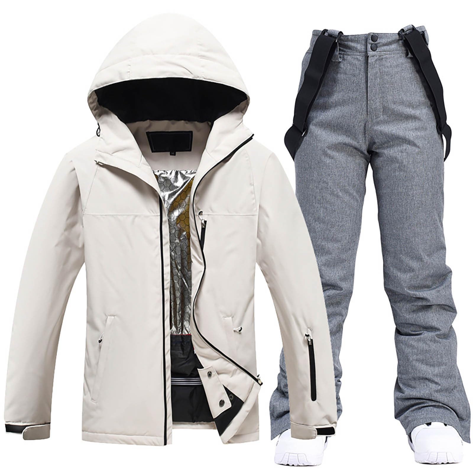 Sunnyuk Giacca Sci Uomo Salopette da Sci Montagna Tuta Termico da Snowboard Completo Invernale da Neve Curvy Intera Elegante Impermeabili