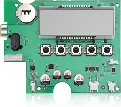 V3108 Circuit Board Replacement for Clack WS1 and WS1.25 Water Softener Control Valves, 5-Button Horizontal Pattern