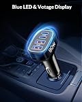 90W 4-Port USB C Adaptateur d'allume-cigarette de chargeur de voiture pour Samsung S26/S25 | Inclure 3FT USB-C Câble, 2x USB-C + 2x USB-A Ports, PPS/PD 3.0, 12-24V Universal, pour la famille des voyages, Voyage routier essentiels