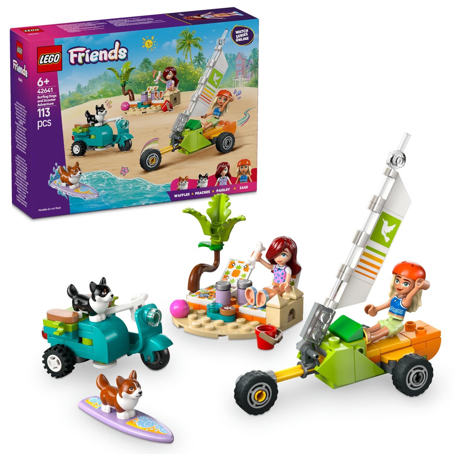 LEGO Friends Sörfçü Köpekler ve Scooter Macerası 42641-6 Yaş…