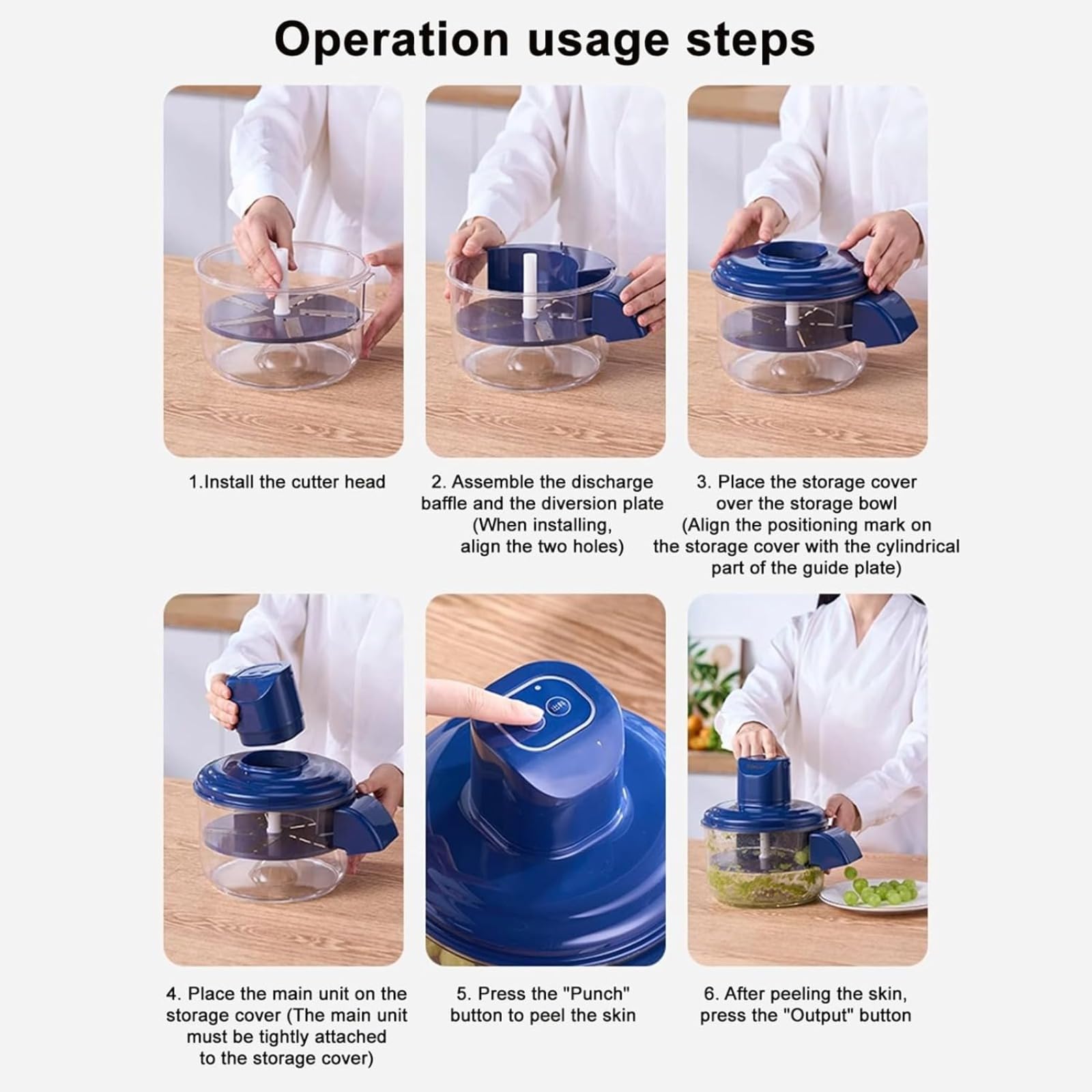 Pelapatate elettrico per frutta e verdura, sbucciatore automatico da cucina One-Touch per sbucciare e carotare senza sforzo