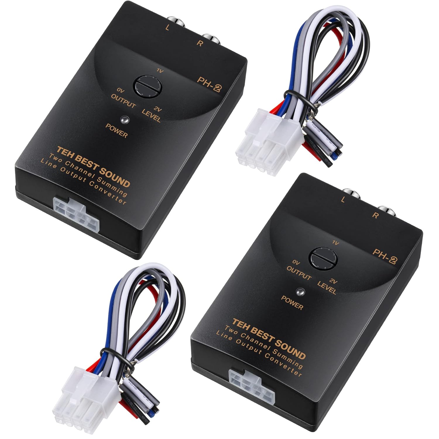 Dreyoo 2 Pcs 2 Channel Line Output Converter for Subwoofer