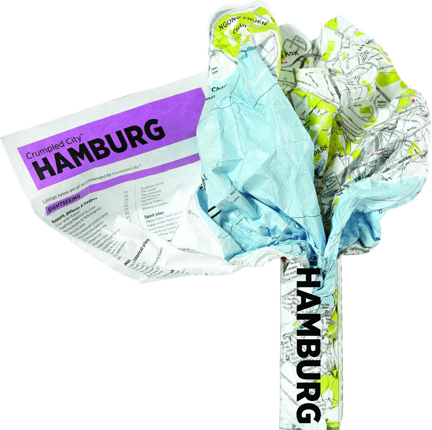 Hamburg Crumpled City Map