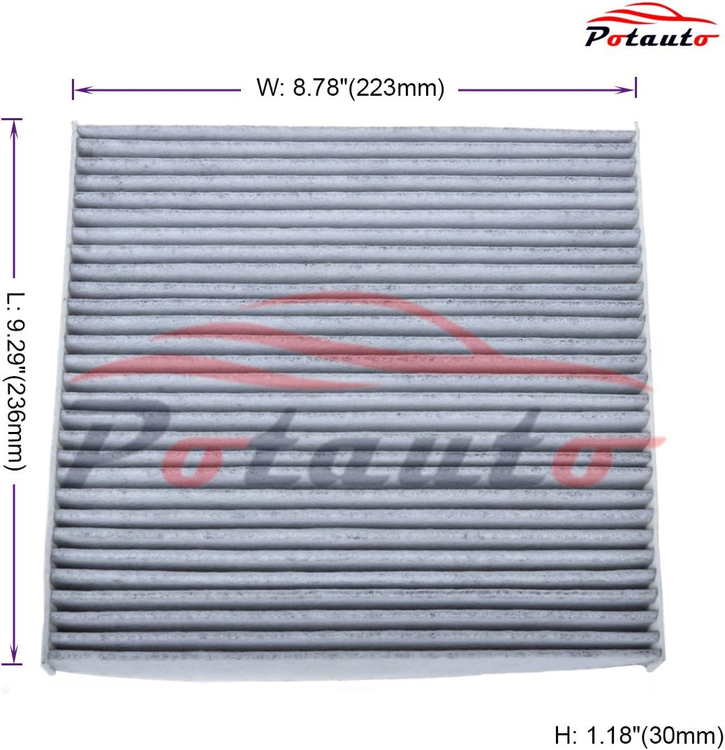 POTAUTO MAP 1003C (CF10134) Activated Carbon Car Cabin Air Filter Replacement for ACURA CSX ILX MDX RDX RL RLX TL TLX TSX TSX2 ZDX, HONDA ACCORD CIVIC CR-V ODYSSEY PASSPORT PILOT RIDGELINE