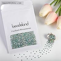 Vista 124 de Beadsland 1440 diamantes de imitación de cristal con parte trasera plana, gemas redondas, sombra dorada, SS20, 0.181-0.189 in